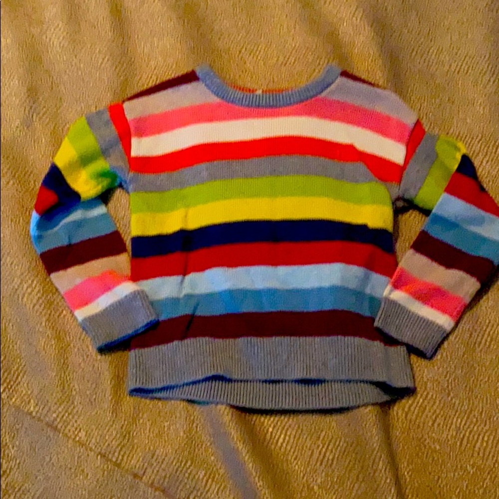 Rainbow striped sweater